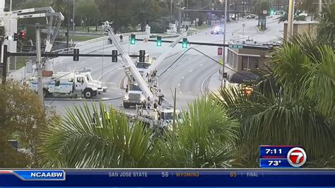 Roads Reopen After Crews Work To Fix Downed Powerlines In Fort Lauderdale Wsvn 7news Miami