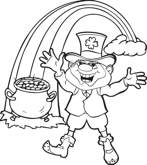 Printable Leprechaun Coloring Page For Kids 3 Supplyme