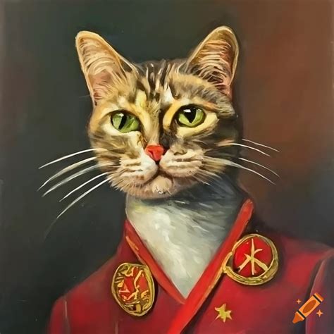 Russian Communist Soviet Cat In An Oil Portrait On Craiyon