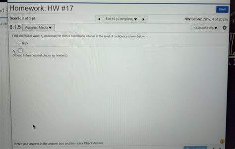 Solved Find The Critical Value Zc Necessary To Form A Chegg