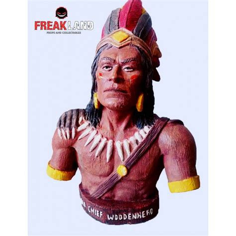 Old chief Woodenhead bust