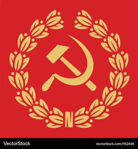 Symbol Ussr Hammer And Sickle Royalty Free Vector Image