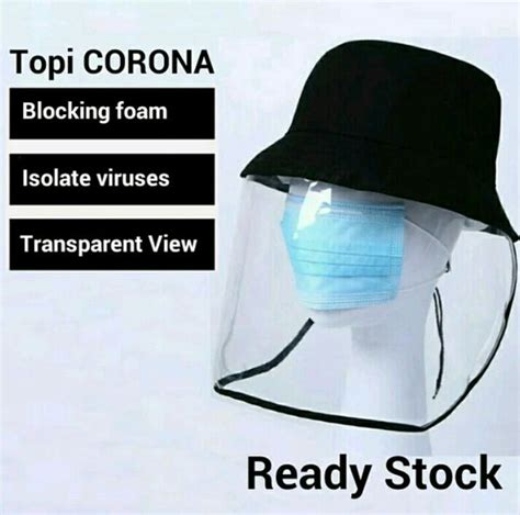 Jual Topi Corona Pelindung Wajah Masker Mulut Prevent Saliva Anti Virus