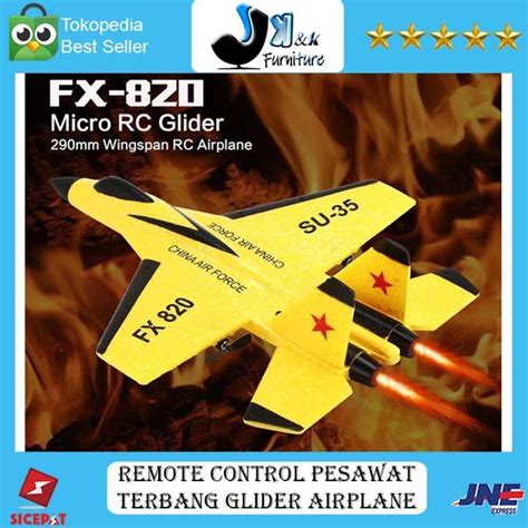 Jual Remote Control Pesawat Terbang Glider Airplane Foam G Rc Fx