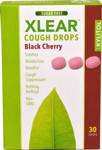 Xlear Sugar Free Cough Drops with Xylitol Black Cherry, 30 Drops - Kroger