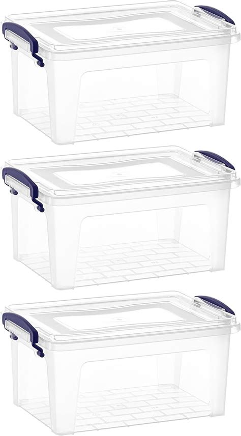 Amazon Superio Mini Storage Bins With Lids Clear Boxes For