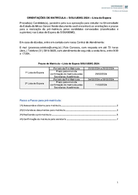 Uemg Lista De Espera - FDPLEARN