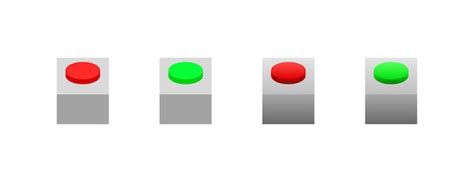 Premium Vector | Red and green buttons icons Flat style Vector icons