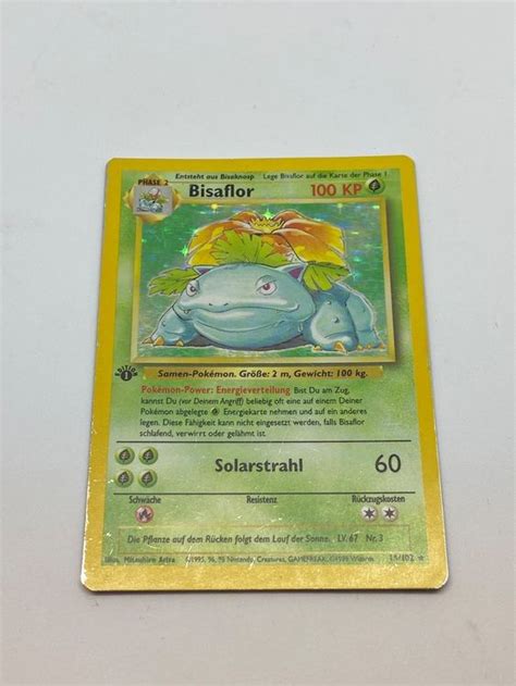 Bisaflor Venusaur 1 Edition Holo Pokemon Karte Base Set Kaufen Auf