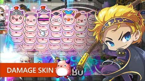 Maplestory Cute Pink Bean Damage Skin Youtube