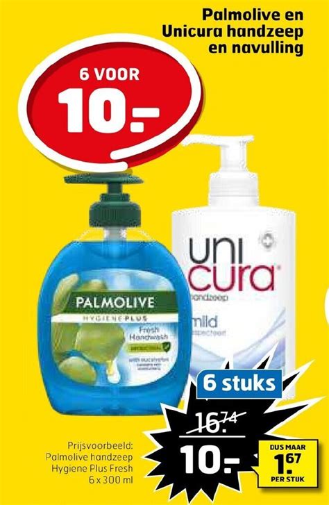 Palmolive En Unicura Handzeep En Navulling Stuks Aanbieding Bij