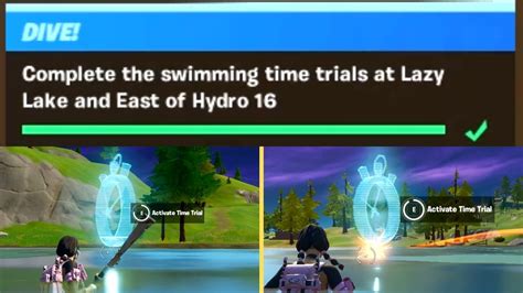 Fortnite Swimming Time Trials Complete The Swimming Time Trials At