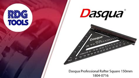 DASQUA PROFFESIONAL RAFTER SQUARE 150MM 1804 0716 RDG TOOLS YouTube