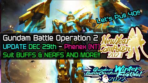 Gundam Battle Operation Update Phenex Nt Is Here Unicorn