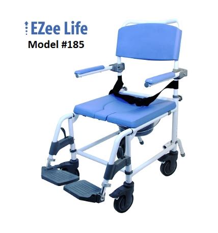 Pisces Healthcare Solutions Ezee Life Aluminum Shower Commode Chair