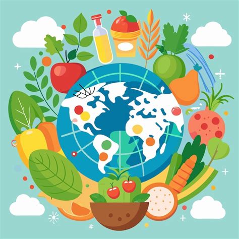 World Food Day Vector Background Design Premium Ai Generated Vector