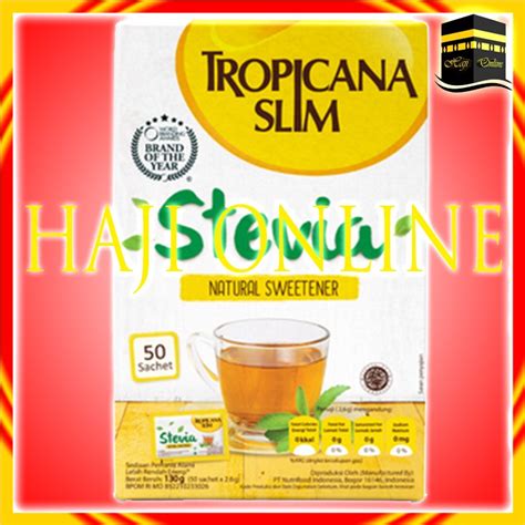 Jual Tropicana Slim Sweetener Stevia Sachet Pemanis Alami Untuk