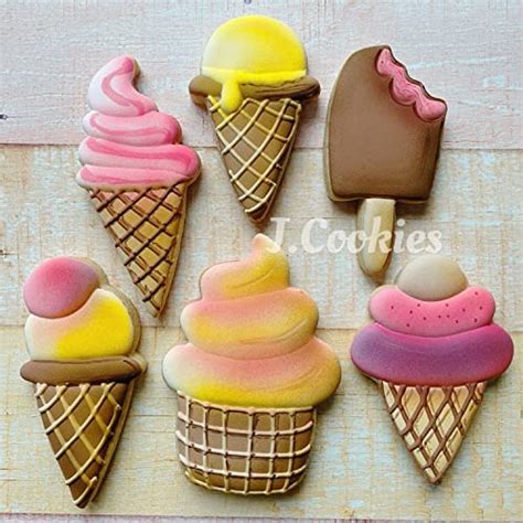 LILIAO Summer Ice Cream Cookie Cutter Set Sundae Popsicle Biscuit And