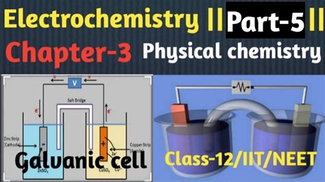 Electrochemistry Part Galvanic Cell Salt Bridge Physical