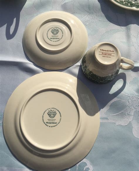 Villeroy Boch Service Burgenland Green Transferware Made In Etsy