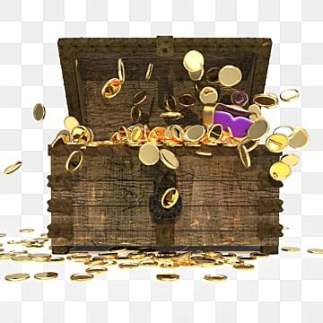 Burst Of Coins From Pirate Golden Treasure Chest Gold Chest Treasure