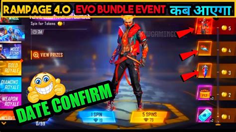 FREE FIRE NEW EVENT 29 MAY NEW EVENT RAMPAGE EVOLUTION EVENT KAB