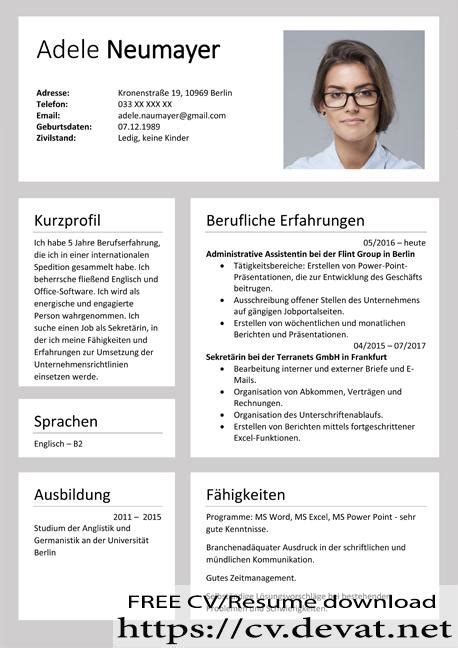 German Resume Template Prntbl Concejomunicipaldechinu Gov Co