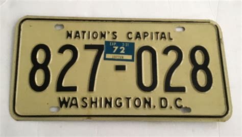 Washington D C License Plate Tag District Of Columbia Ebay