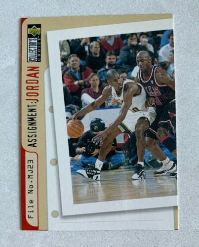 Nba Michael Jordan Bulls Upper Deck Assignment Gary Payton Card