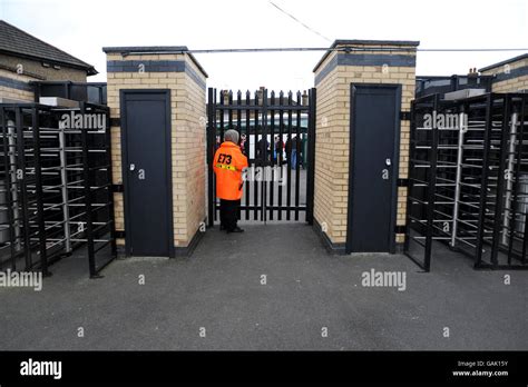 General View Of The Gates At The Underhill Stadium Home Of Barnet Fc