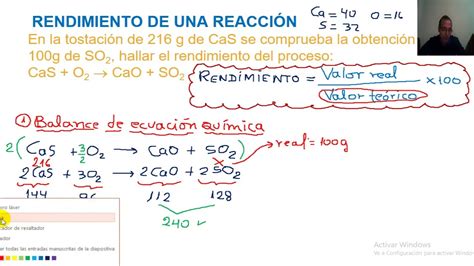 Rendimiento De Una Reacci N Video Nuevo Youtube