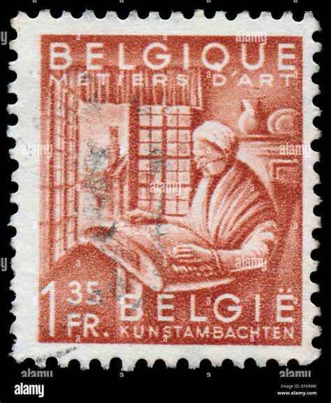 BELGIUM CIRCA 1948 A Stamp Printed In Belgium Shows The Lace Maker