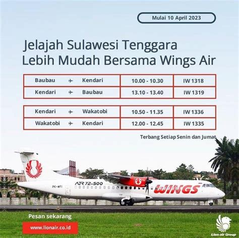 Mulai April Wings Air Kembali Layani Penerbangan Di Wakatobi