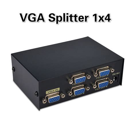 200MHZ High Durable 1 Input 4 Output VGA Port Splitter 2 3 4 Port VGA