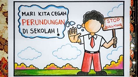 Poster Anti Bullying Cara Membuat Poster Anti Bullying Cegah Perundungan Di Sekolah Youtube