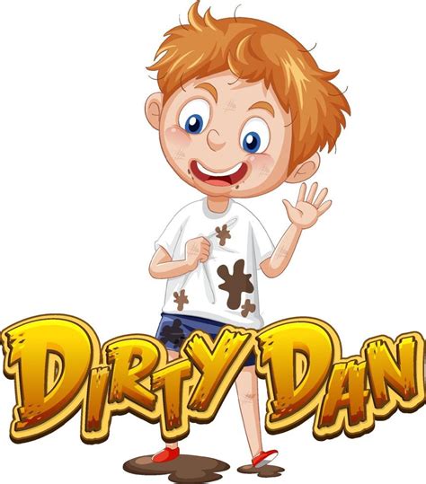 Dirty Dan Logo Text Design With Dirty Boy 3338660 Vector Art At Vecteezy