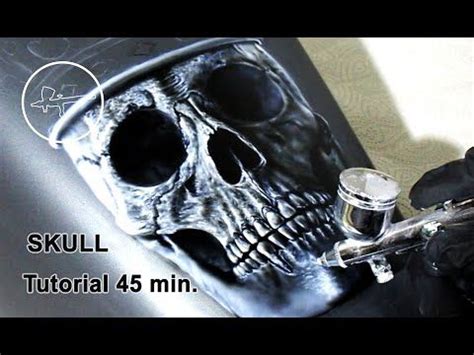 The Ultimate Tutorial 45 Min Airbrush Painting Realistic Skull Real