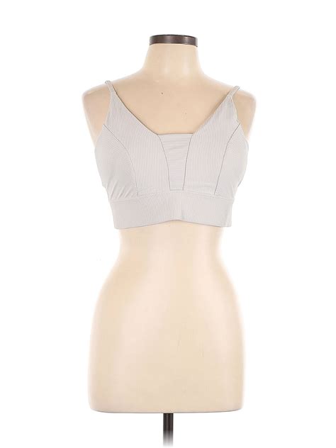 Gap Women Silver Sports Bra L Ebay