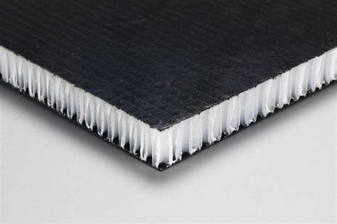 Mm Double Sided Black Cfrt Skin Thermoplastic Honeycomb Panel Grp