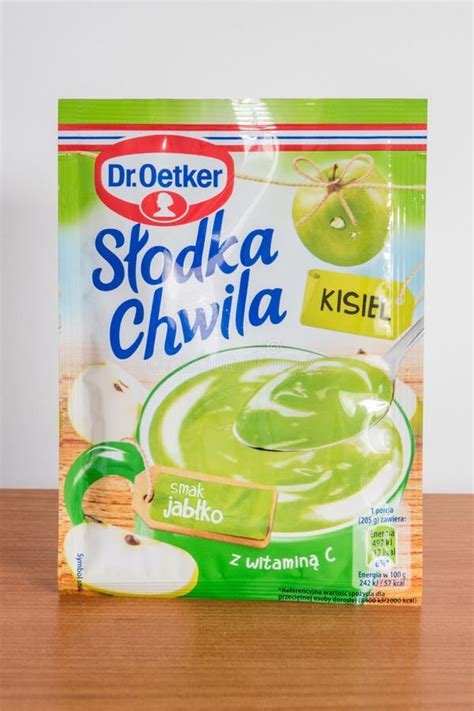 Dr Oetker Slodka Chwila Kisiel Apple Taste Editorial Stock Image