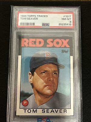 Psa Nr Mint Baseball Card Topps Traded Hof Tom Seaver Boston Red