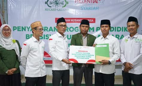 Lazisnu Dan Prudential Syariah Salurkan Program Beasiswa Guru Nusantara