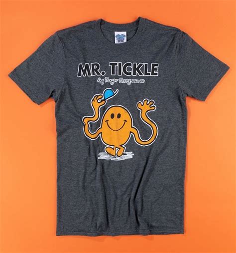 Men S Charcoal Heather Mr Tickle Mr Men T Shirt