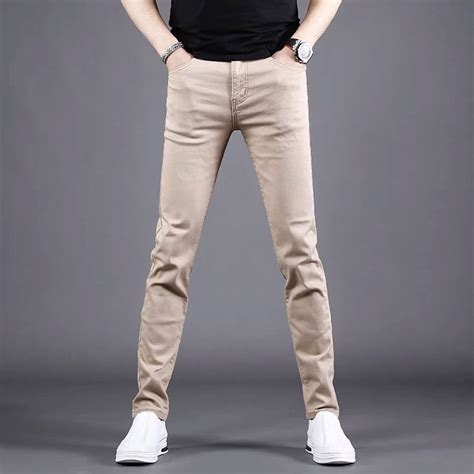 Khaki Skinny Pants For Men S Fashion Shopee Philippines