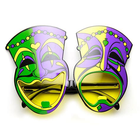 Mardi Gras Laugh Now Cry Later Comedy Festival Mask Sunglasses Laugh Now Cry Later Comedy