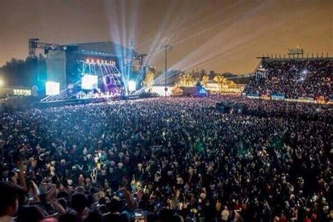 A Large Group Of People At A Concert