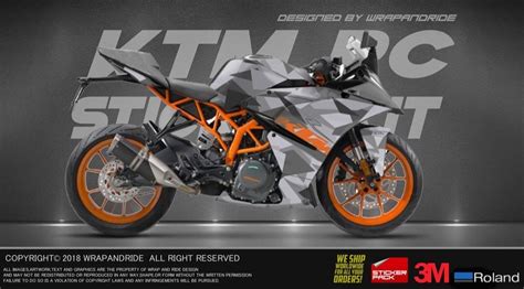 Multicolor M Ktm Rc Delta Edition Full Body Wrap Decals Sticker Kit