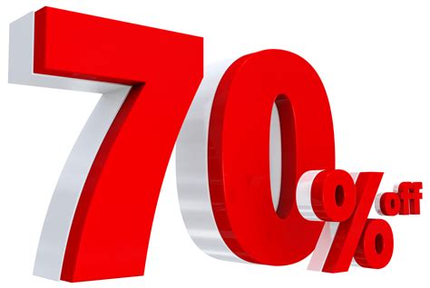 Discount 70 Percent Red Offer In 3d 8880262 Png