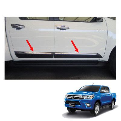 Body Cladding Side Molding Guard Chrome Doors For Toyota Hilux Revo