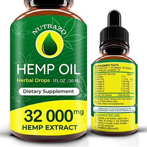 Hemp Oil Drops 32 000 Mg Co2 Extracted Help Cope With Stress Anxiety And Pain 100 Natural